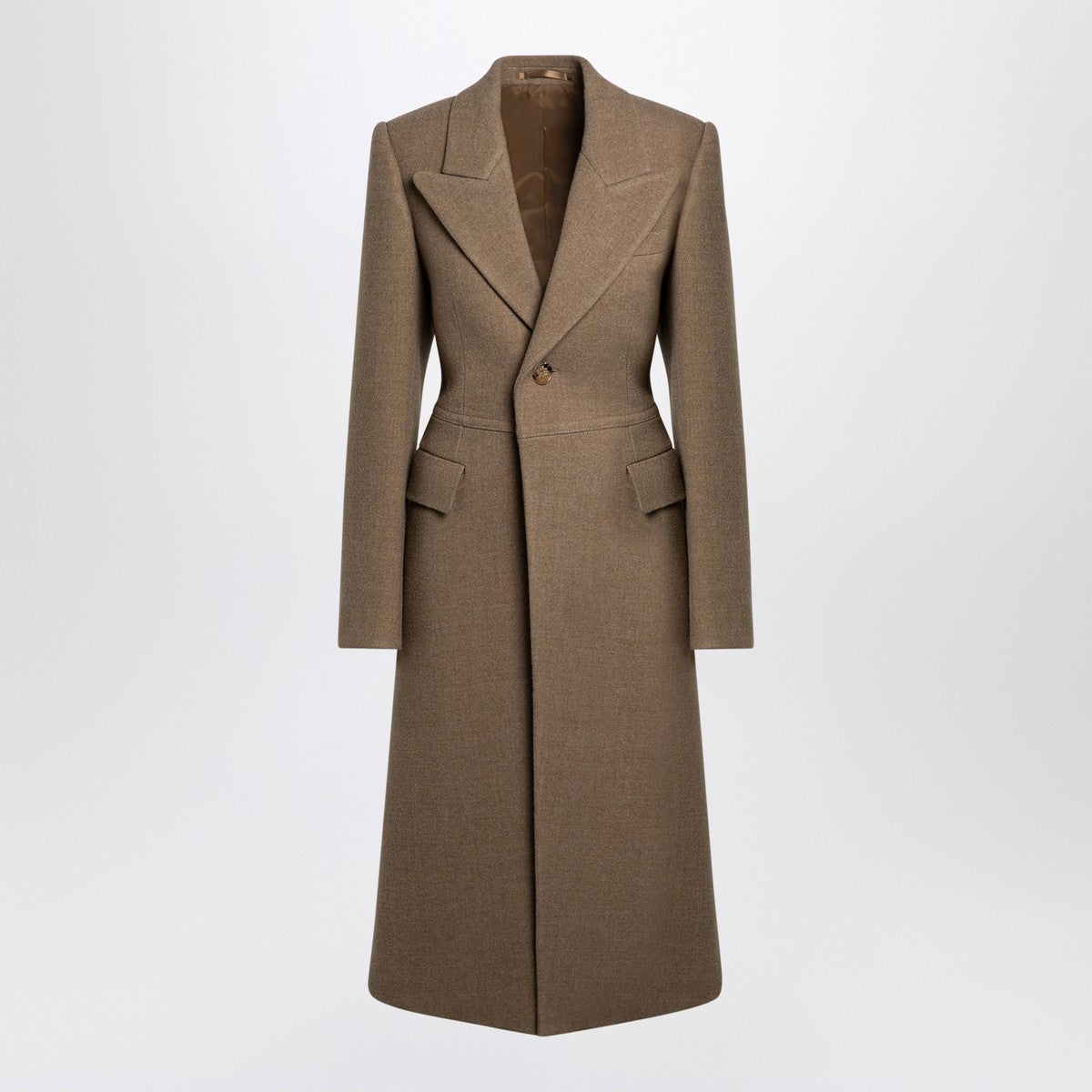 Burberry Beige single-breasted wool coat Burberry