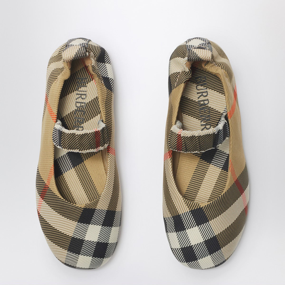 Burberry Check pattern nylon-blend ballerina Burberry
