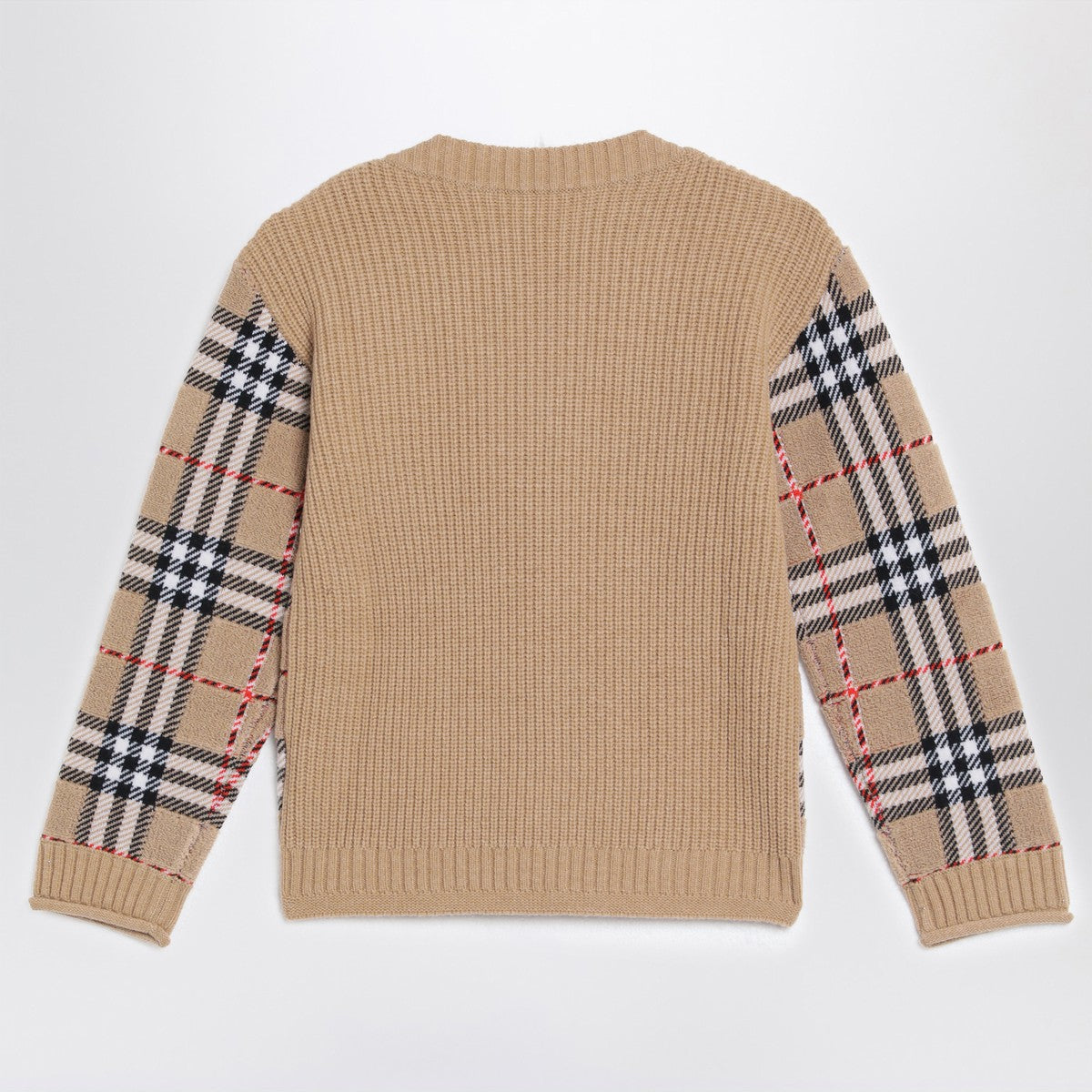 Burberry Beige check wool pullover Burberry