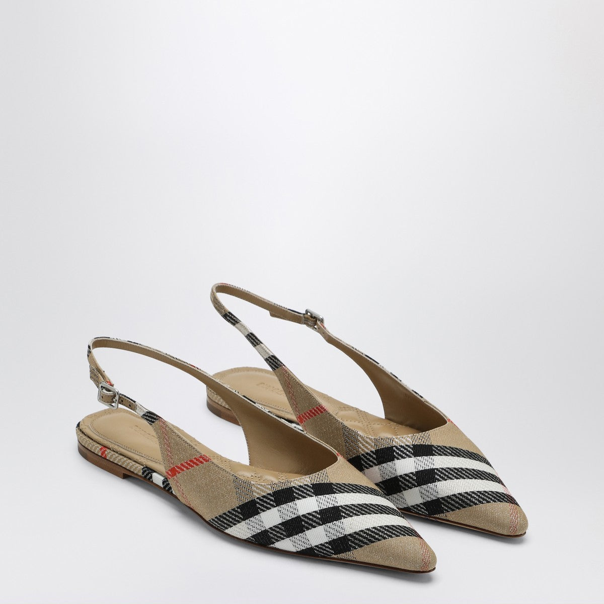 Burberry Ballerine slingback Birdie Check Burberry