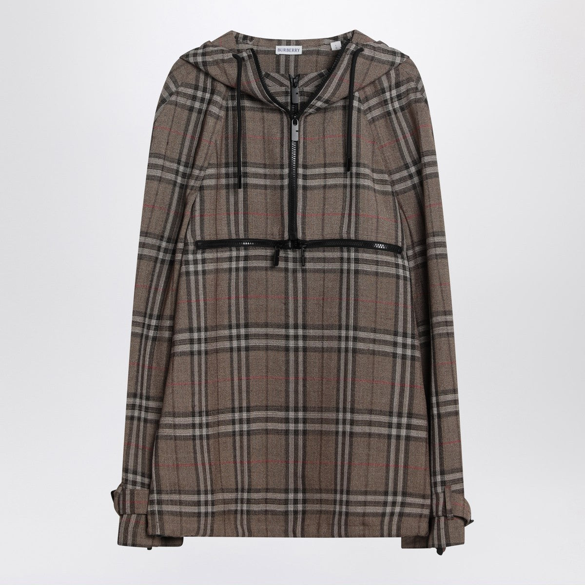 Burberry Half-zip jacket with Check pattern in silk blend Burberry