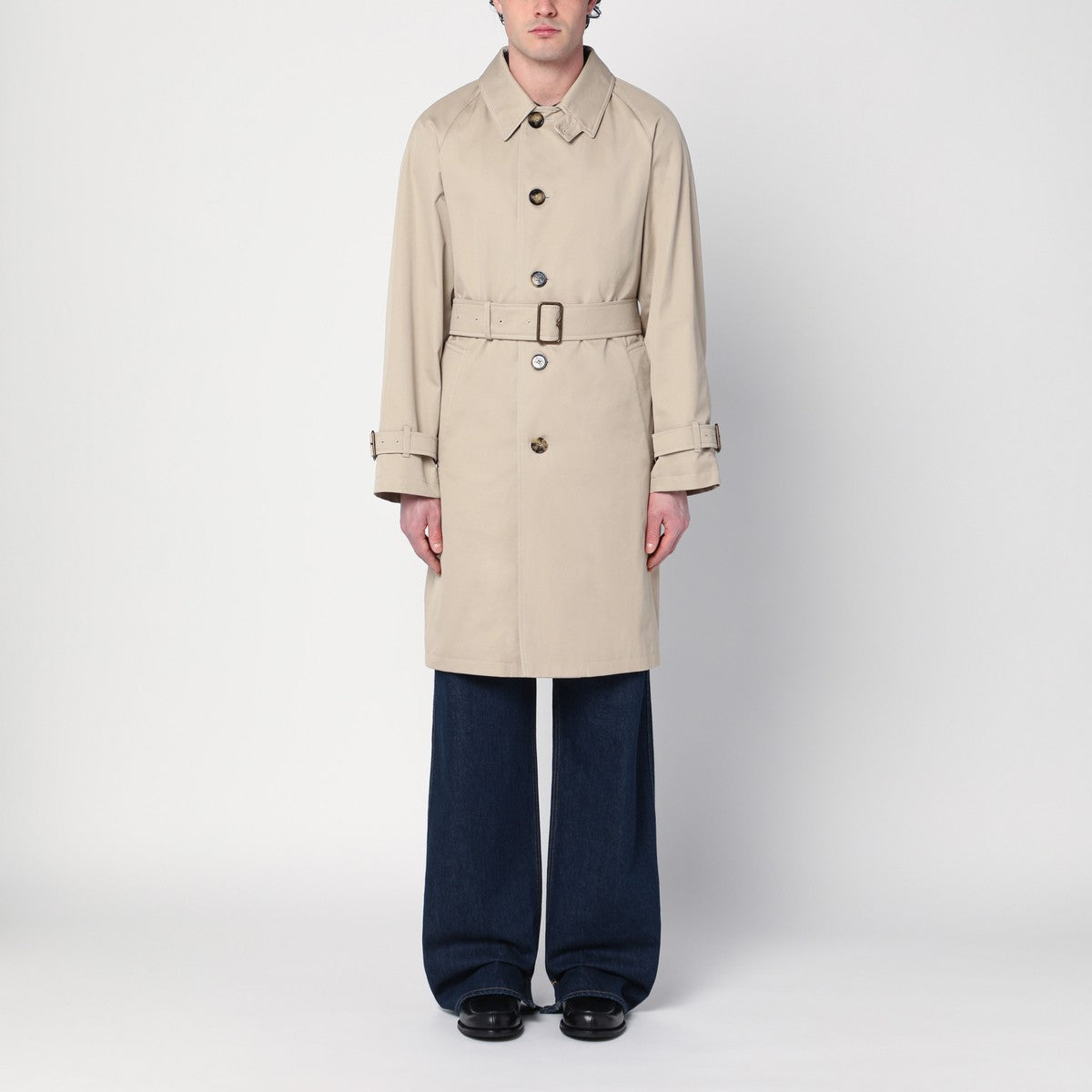 Burberry Beige cotton trench coat with belt Burberry