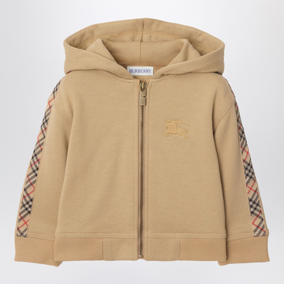 Burberry Beige cotton terry zip sweatshirt Burberry