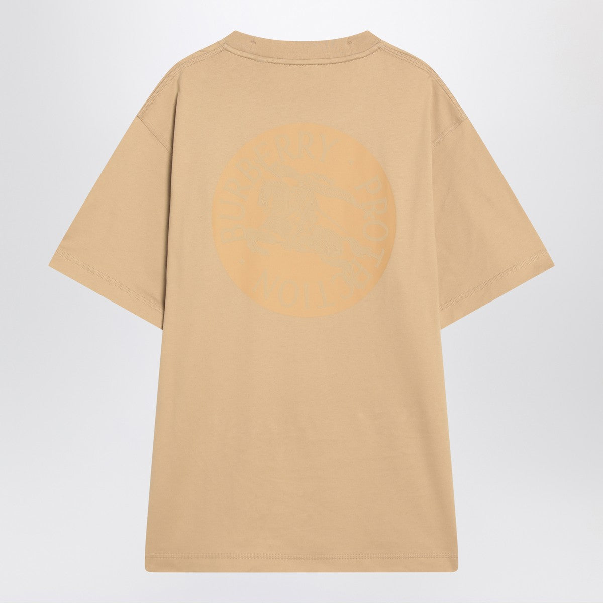 Burberry Beige short-sleeved T-shirt with EKD print Burberry