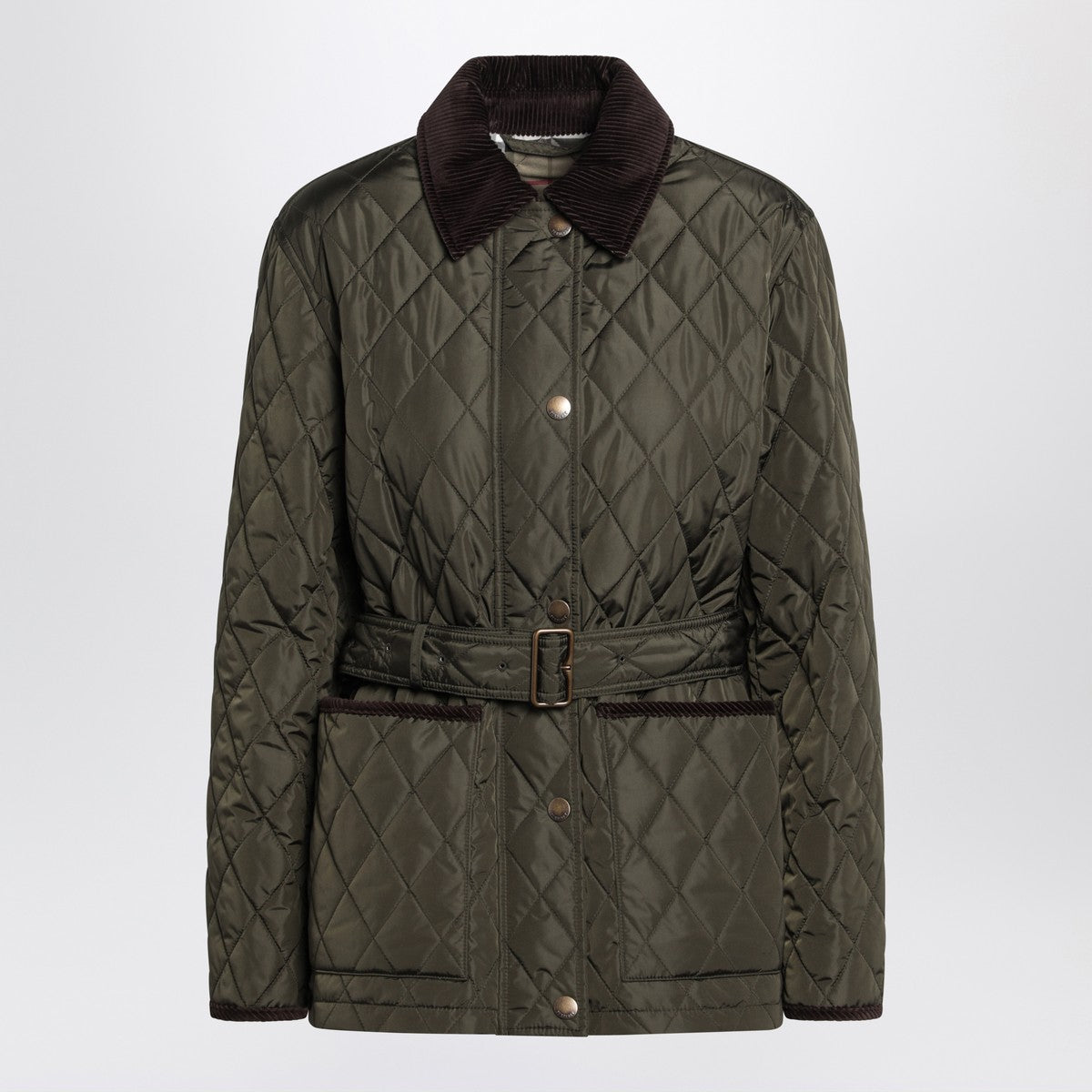 Burberry Dark green quilted nylon jacket Burberry