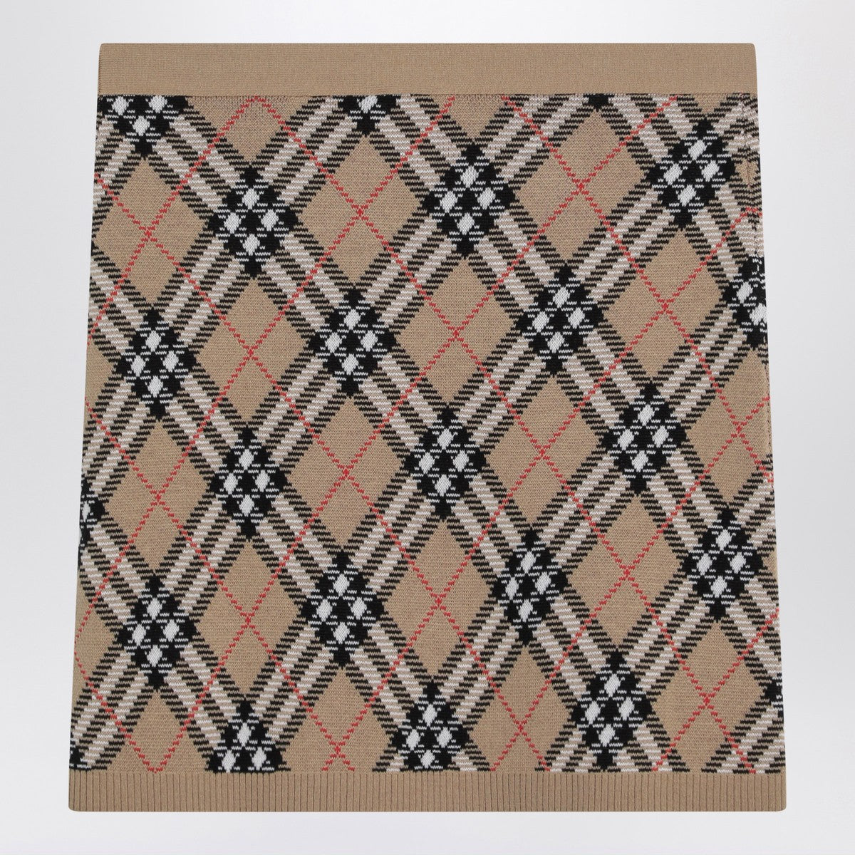Burberry Wool and mohair blend check mini skirt Burberry