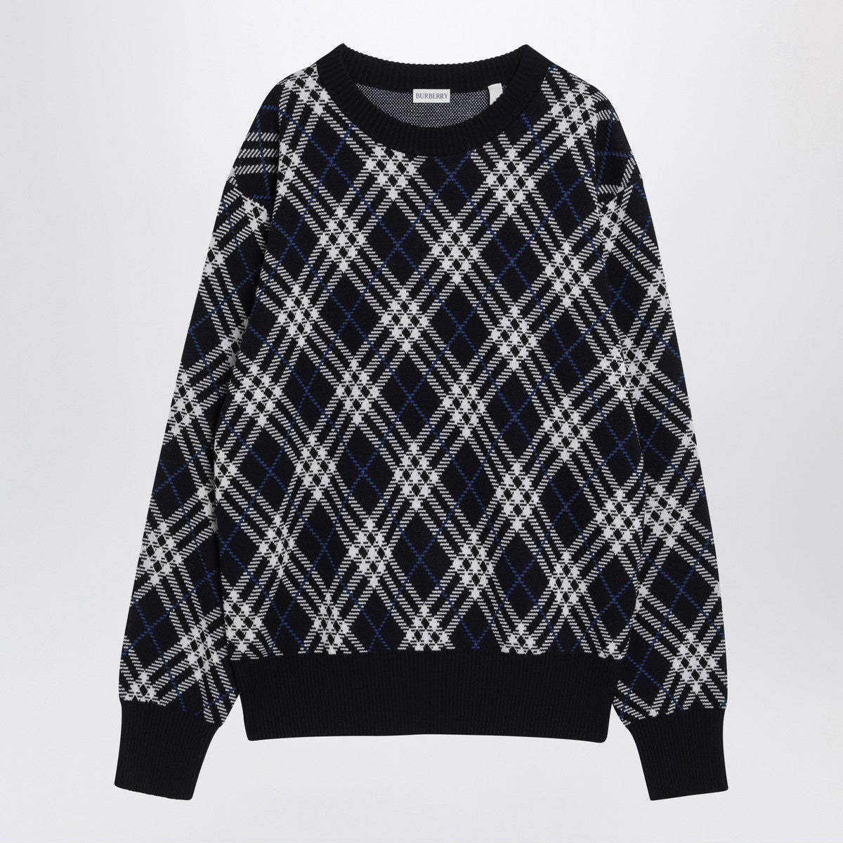 Burberry Check-pattern wool blend sweater