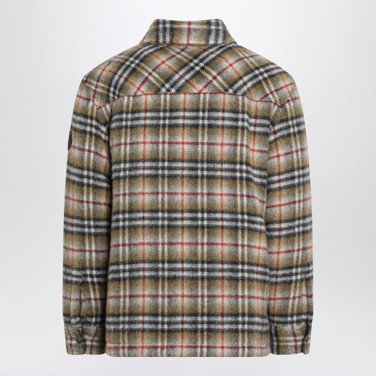 Burberry Beige checked wool shirt jacket Burberry