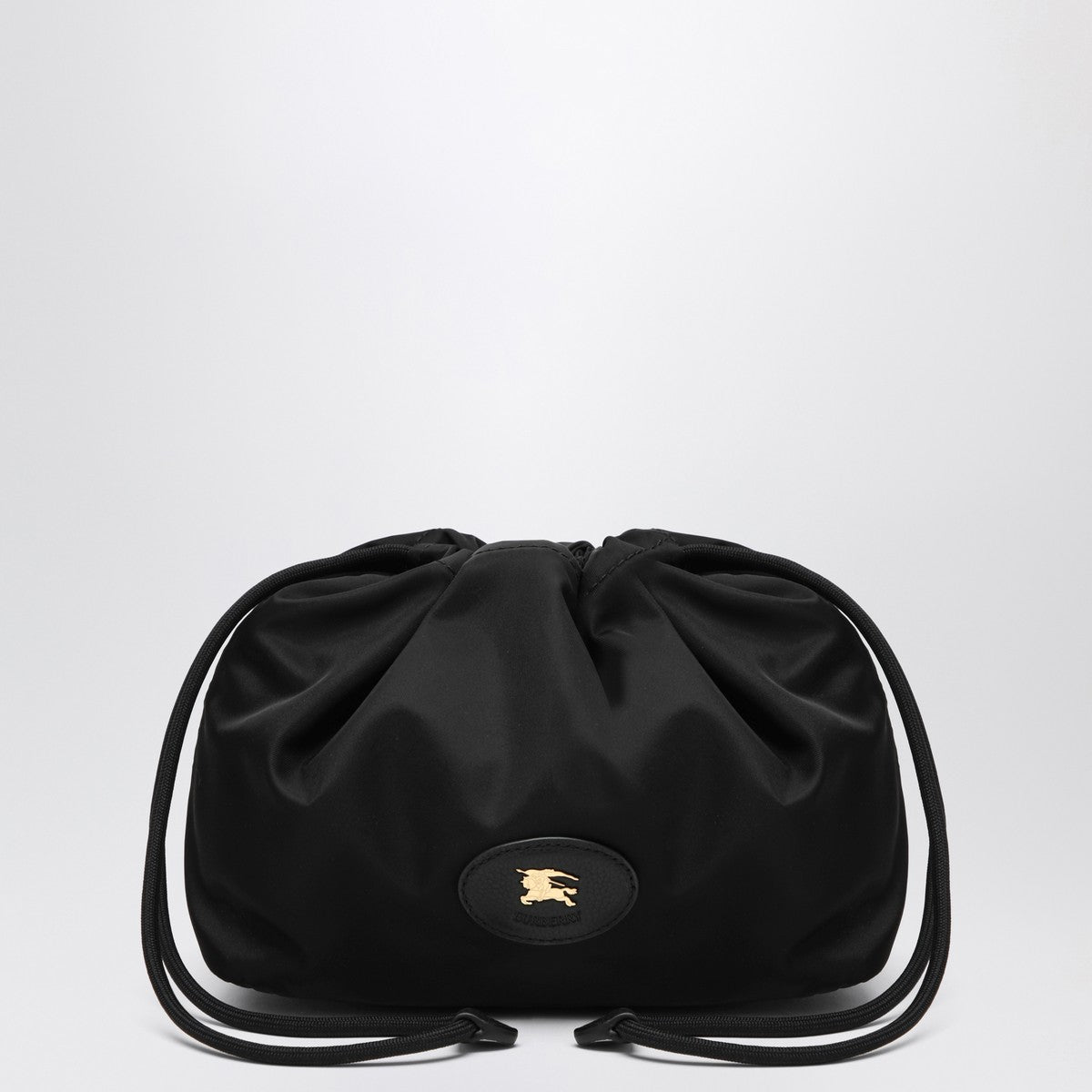 Burberry Reversible pouch in black nylon with Check pattern Burberry