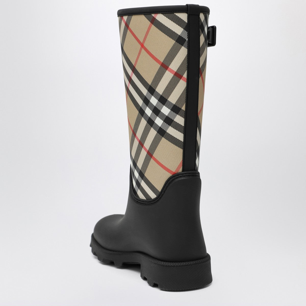 Burberry Tall black Marsh Stamp rubber boots