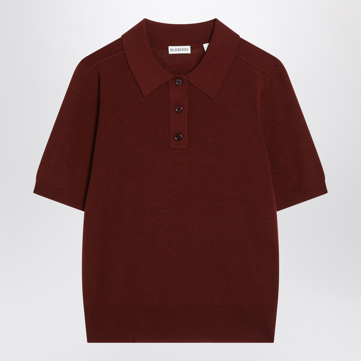 Burberry Bordeaux wool polo shirt Burberry