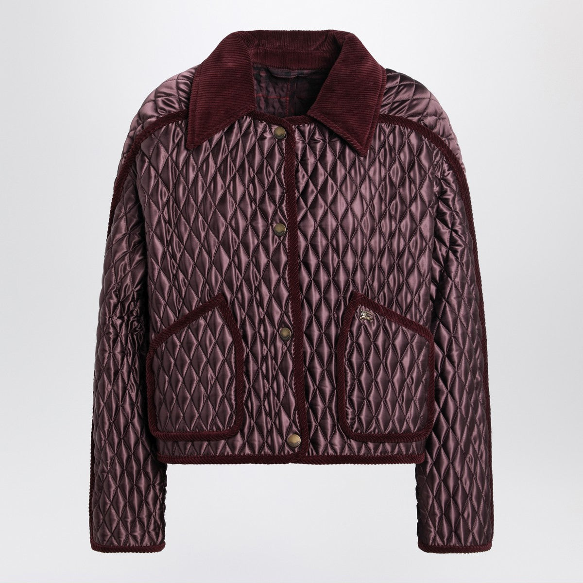 Burberry Mahogany Floriston cropped quilted nylon jacket Burberry