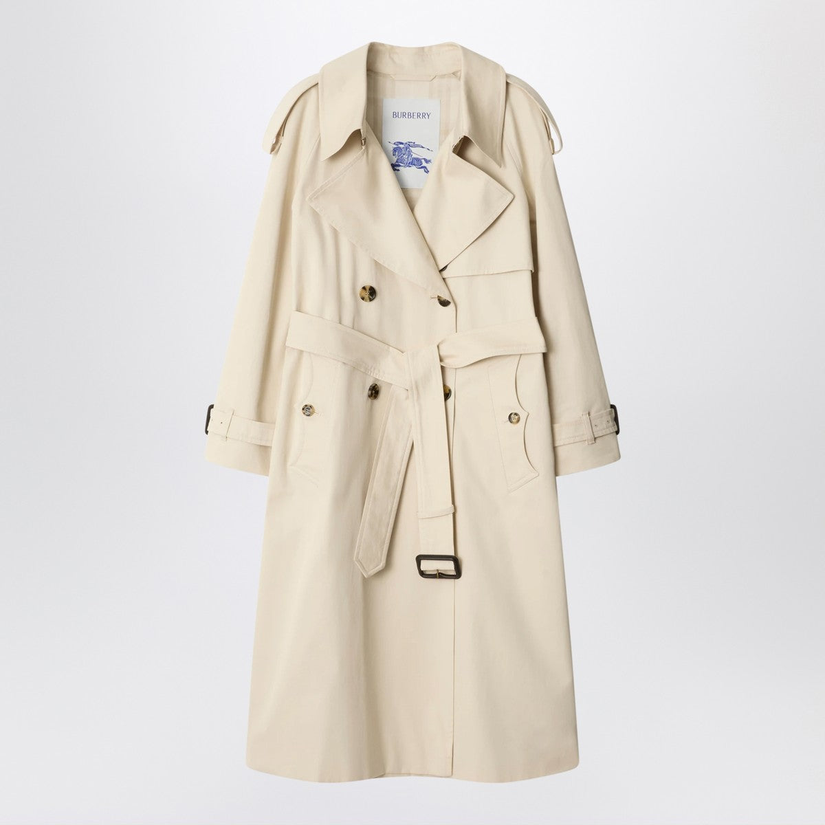 Burberry Light beige cotton Fitzrovia trench coat Burberry