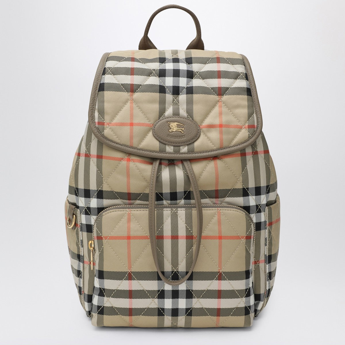 Burberry Beige Check Horseshoe backpack Burberry
