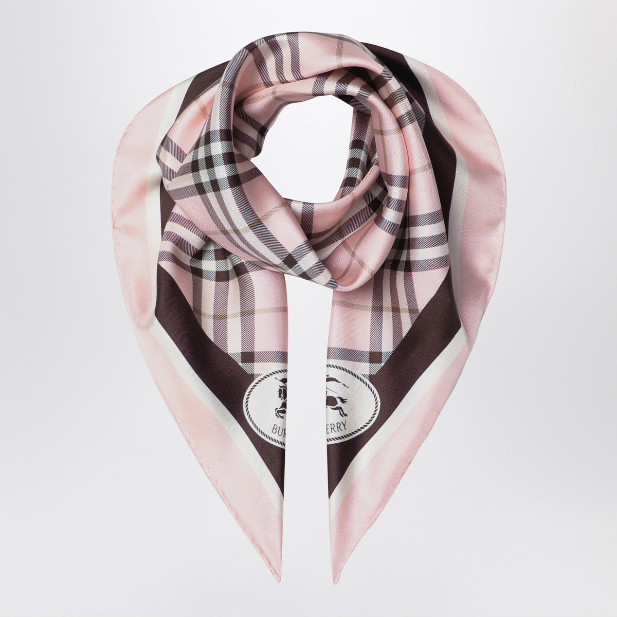 Burberry Silk scarf Check pink Burberry