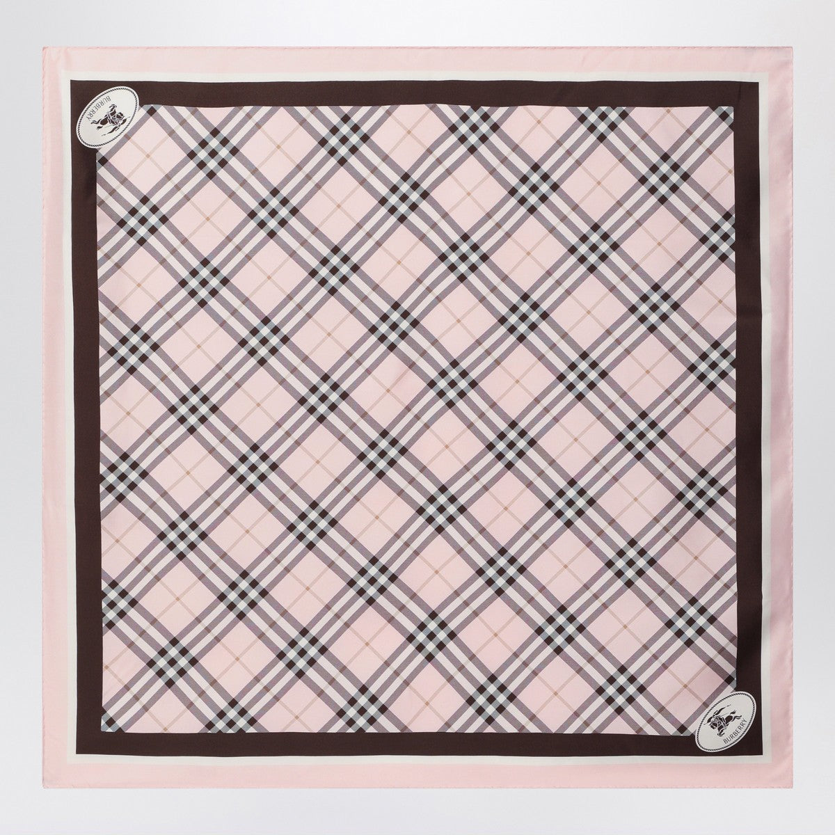 Burberry Silk scarf Check pink Burberry