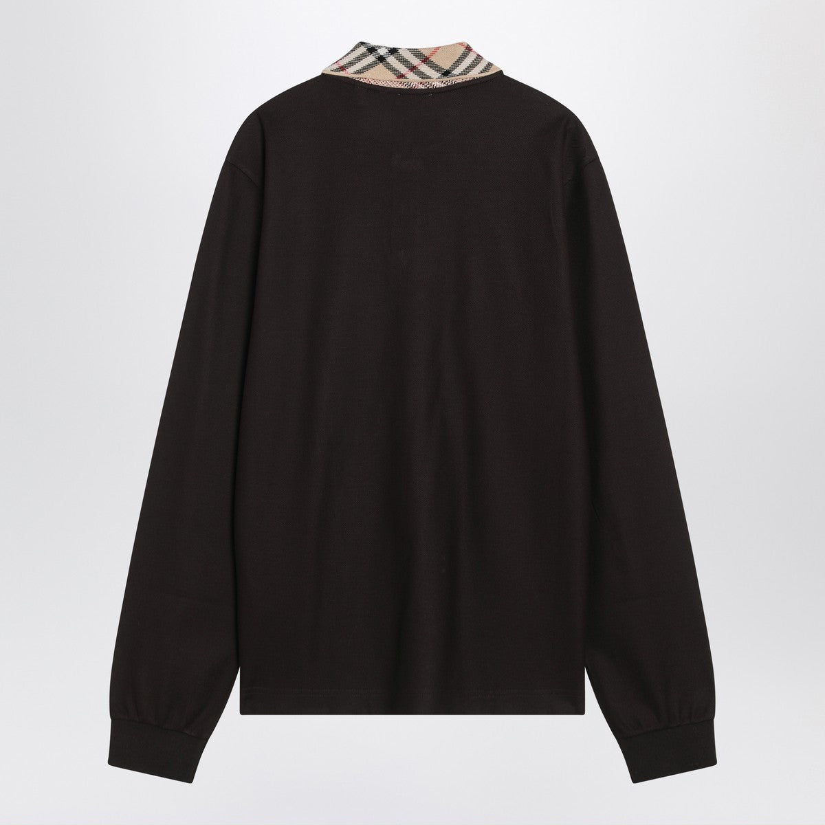 Burberry Brown polo shirt with Check collar