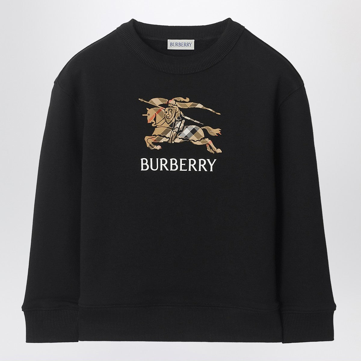 Burberry Black sweatshirt with EKD and Check motif Burberry