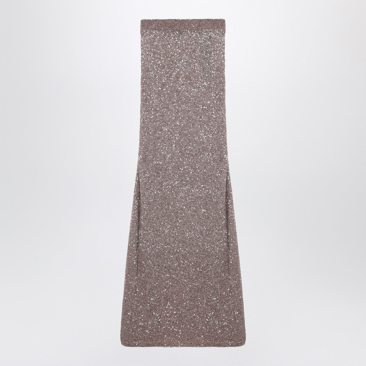 Balenciaga Light brown/silver maxi skirt with sequins Balenciaga