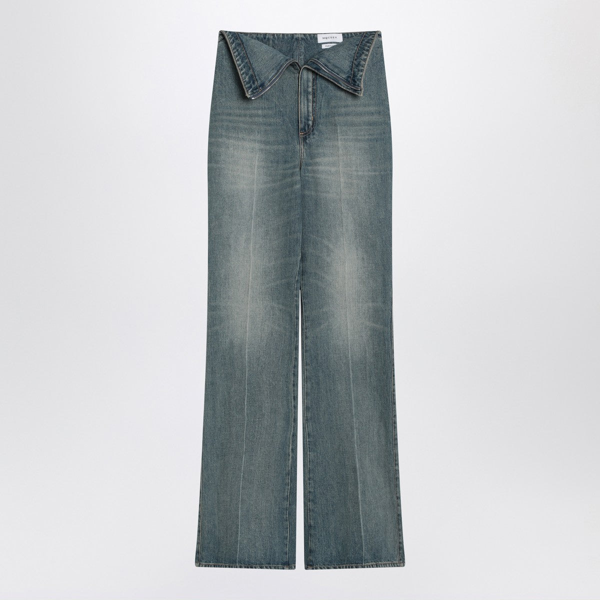Alexander McQueen Flared jeans with turn-ups at the waist Alexander Mcqueen