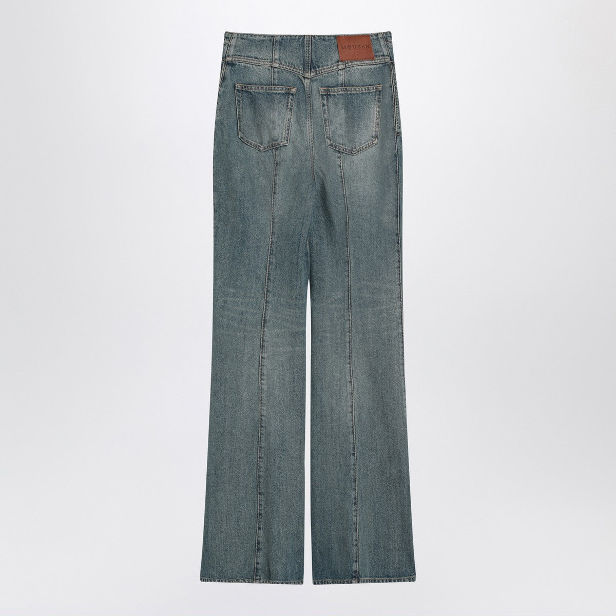 Alexander McQueen Flared jeans with turn-ups at the waist Alexander Mcqueen