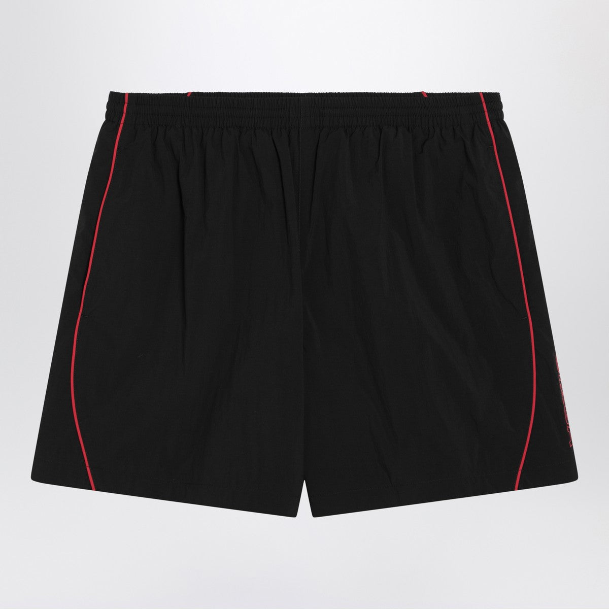 Balenciaga Black technical fabric short with logo Balenciaga