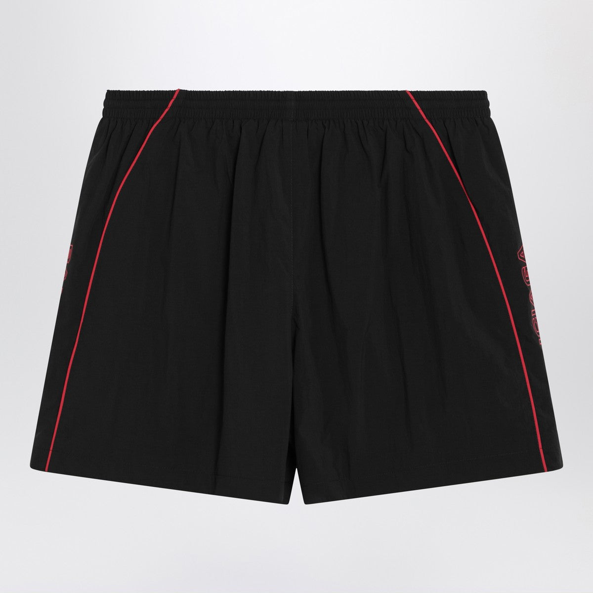 Balenciaga Black technical fabric short with logo Balenciaga