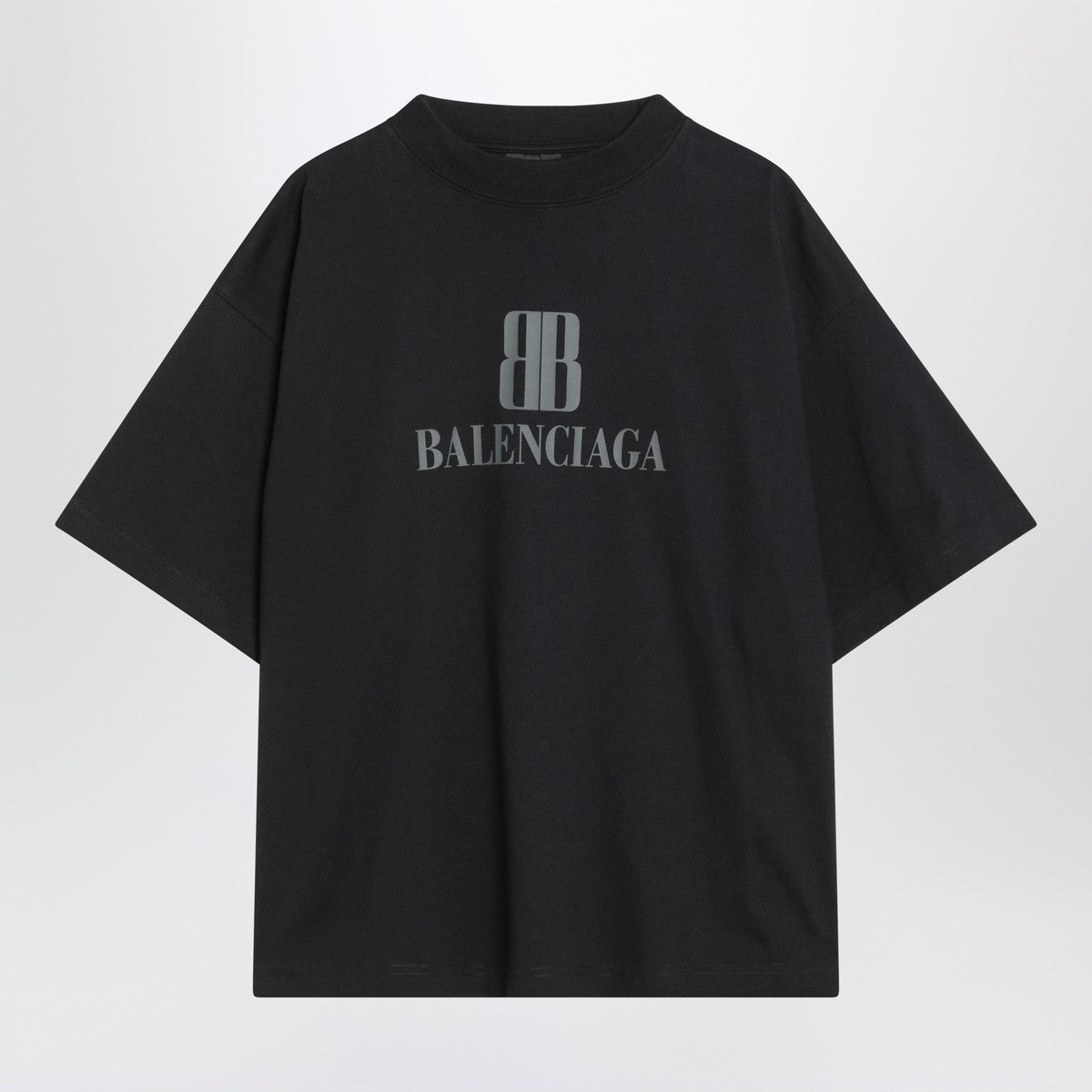 Balenciaga Faded black Nano BB Medium Fit T-shirt Balenciaga