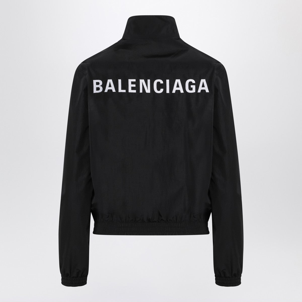 Balenciaga Black bomber jacket with zip and logo Balenciaga