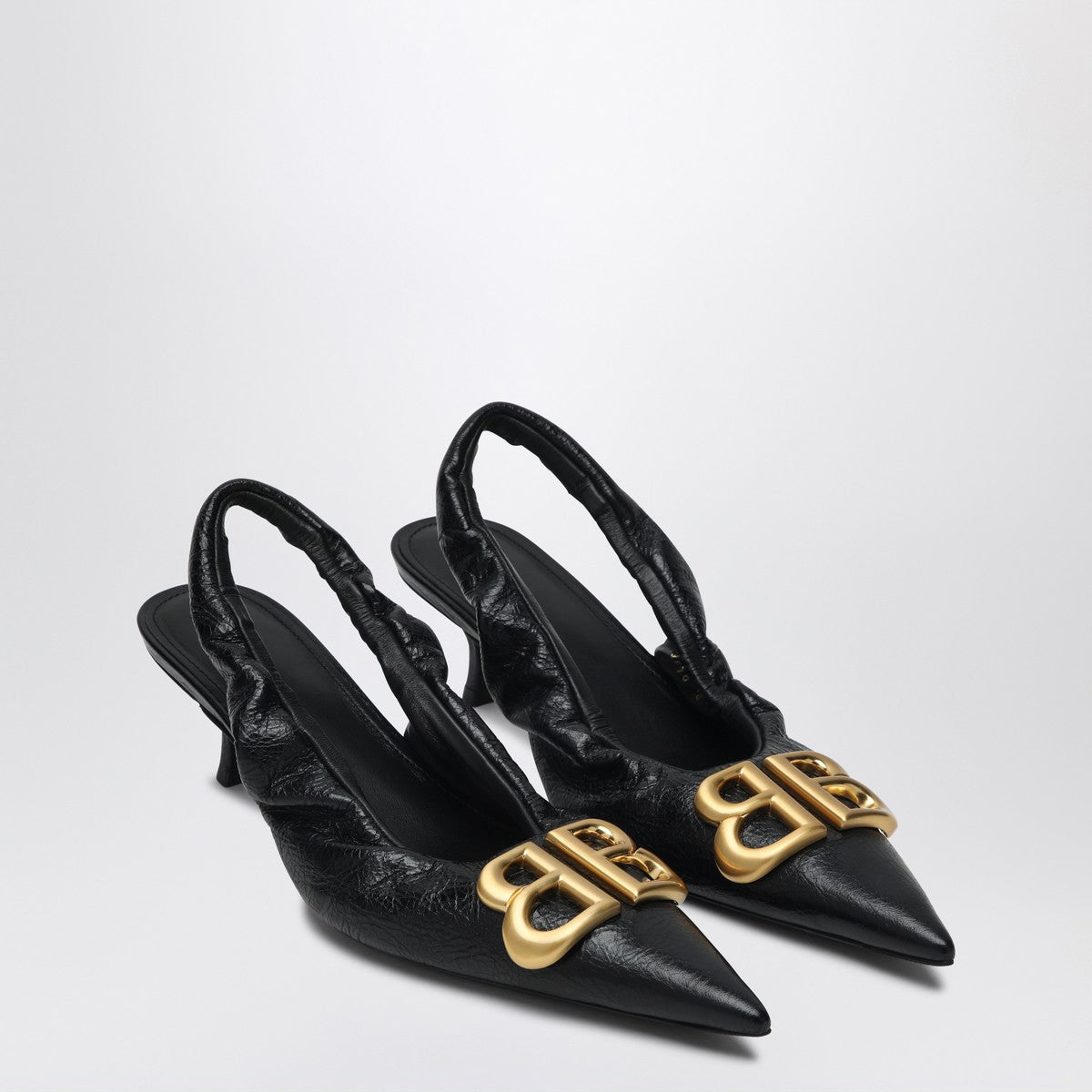 Balenciaga Monaco black slingback with logo Balenciaga