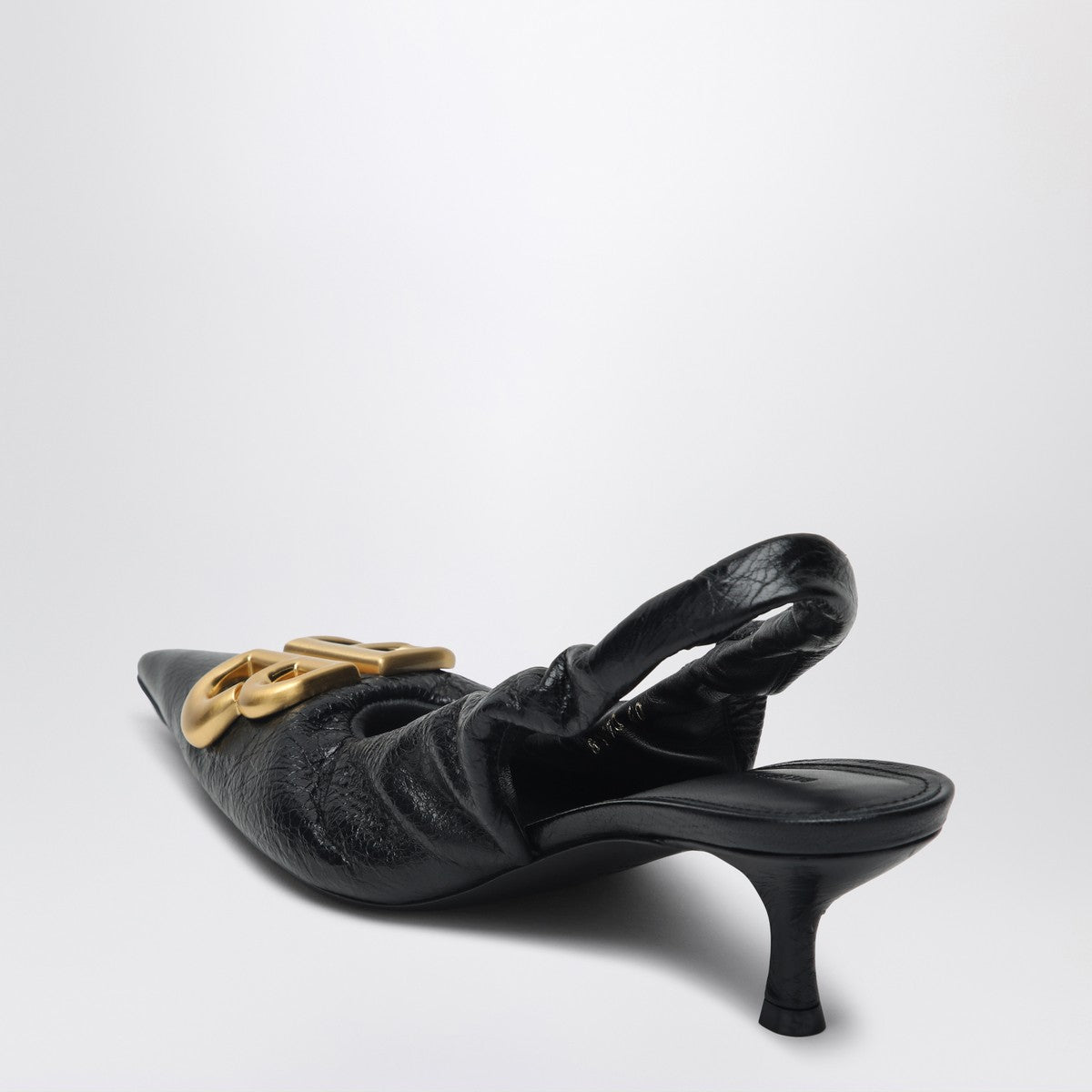 Balenciaga Monaco black slingback with logo Balenciaga
