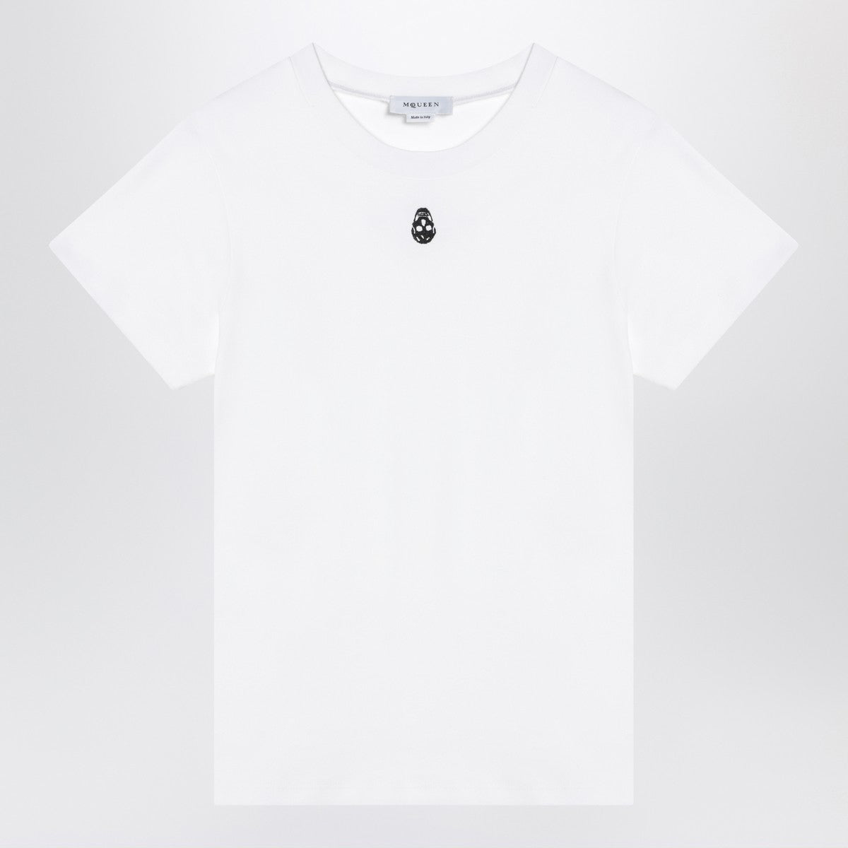 Alexander McQueen White T-shirt with Skull embroidery Alexander Mcqueen