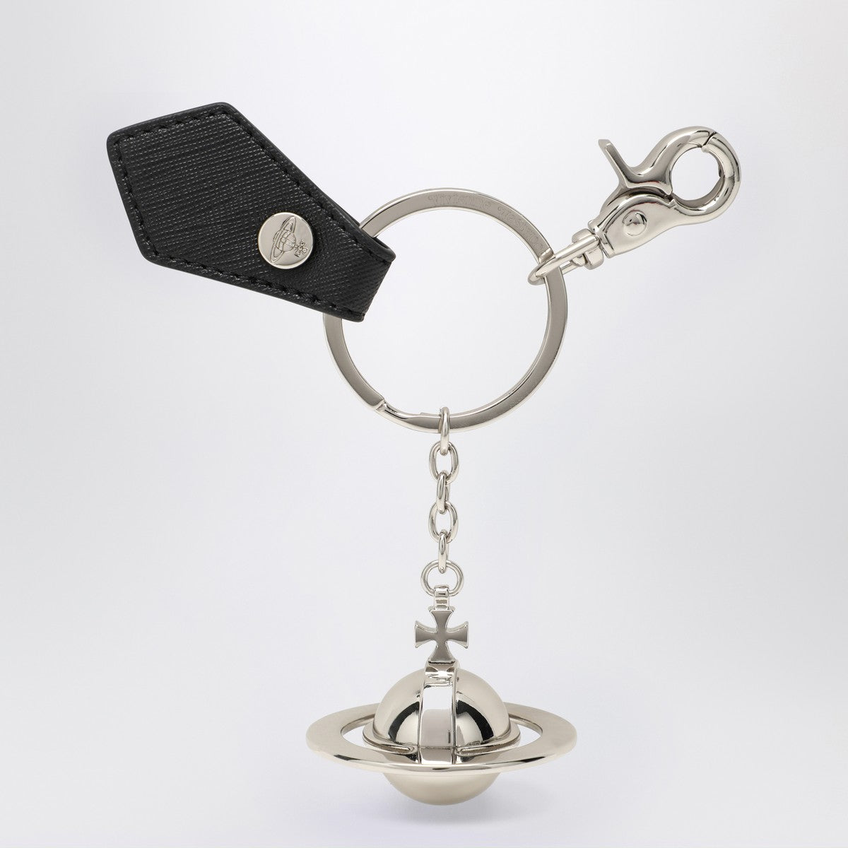 Vivienne Westwood 3D Orb black metal key ring Vivienne Westwood