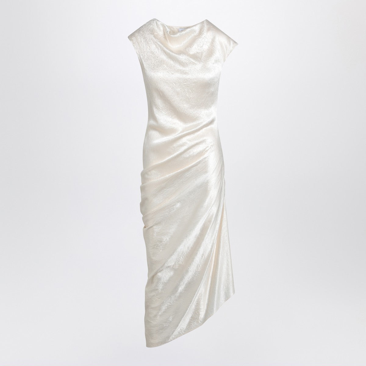 Alexander McQueen Ivory asymmetrical draped dress Alexander Mcqueen