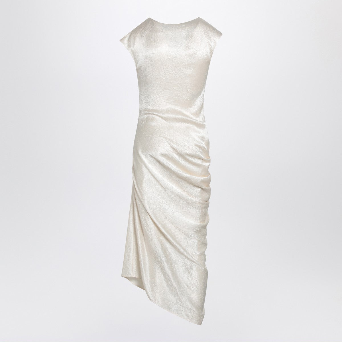 Alexander McQueen Ivory asymmetrical draped dress Alexander Mcqueen