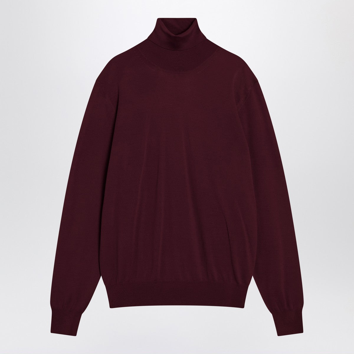 Saint Laurent Burgundy turtleneck sweater in wool Saint Laurent