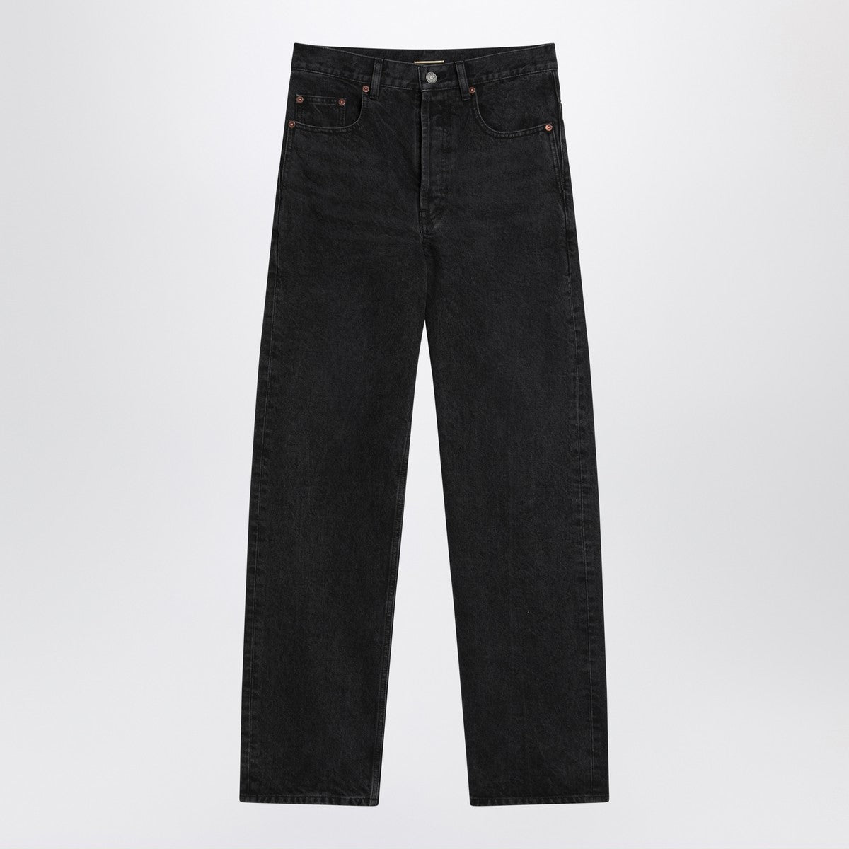 Saint Laurent Black Carrot-Fit jeans with a washed effect Saint Laurent