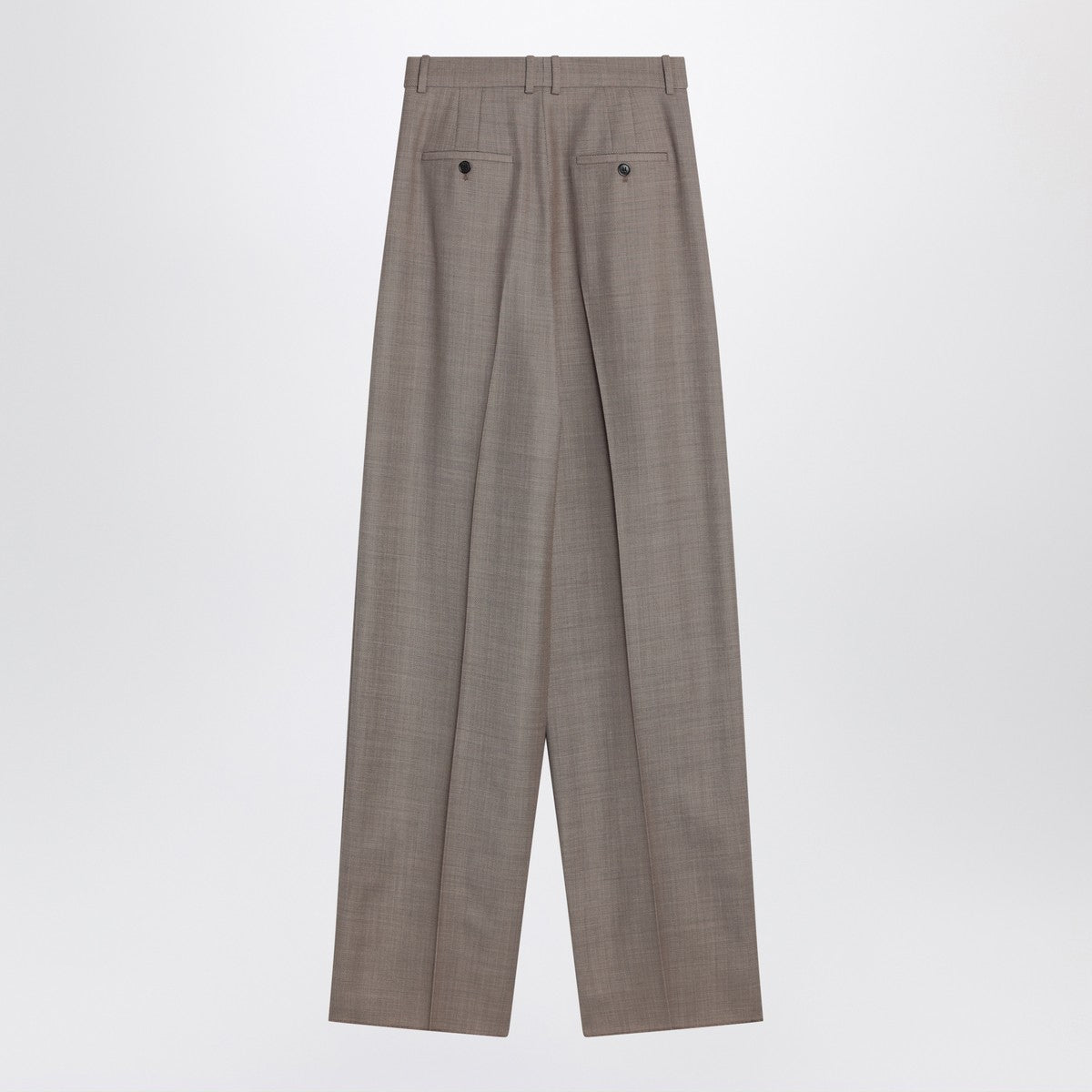 Saint Laurent Wide taupe beige wool trousers Saint Laurent