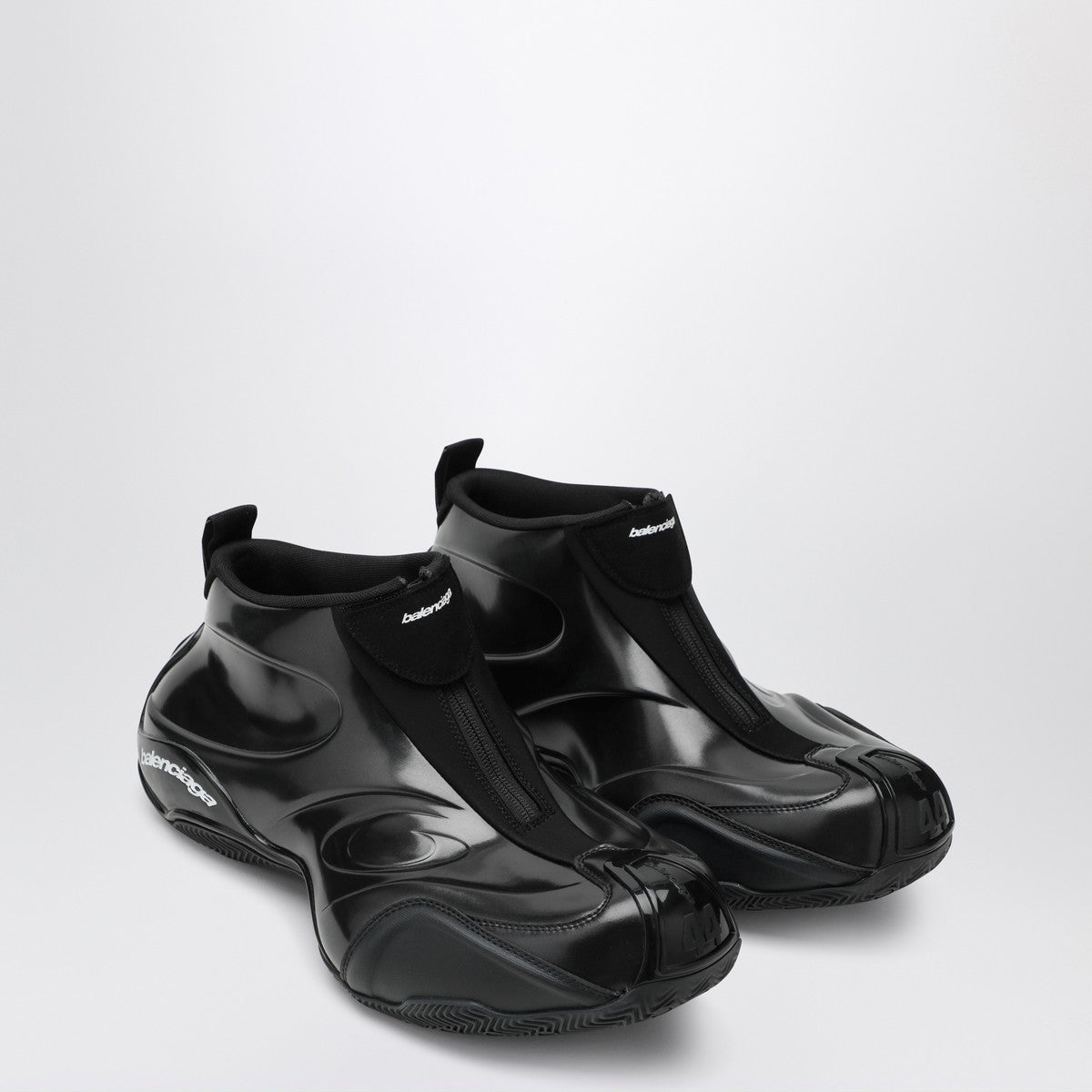 Balenciaga Shiny black polyester basketball sneakers Balenciaga