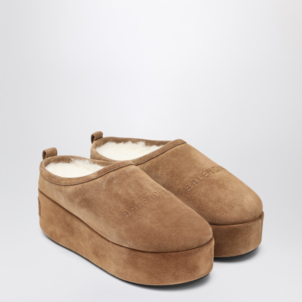 Balenciaga Alaska Soft brown platform clogs Balenciaga