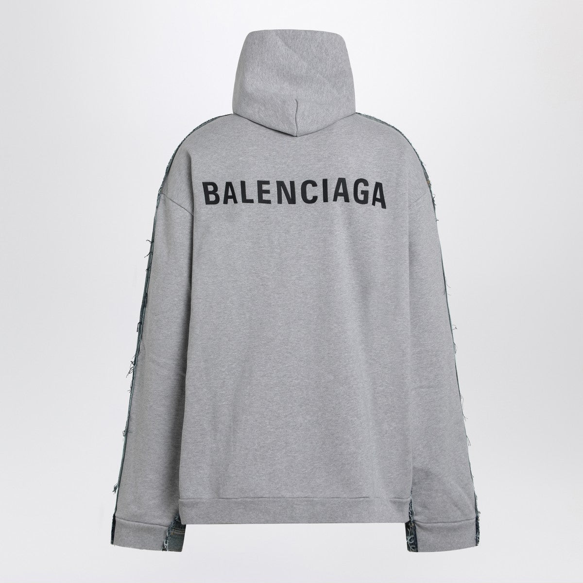 Balenciaga Denim and fleece cotton jacket with logo Balenciaga