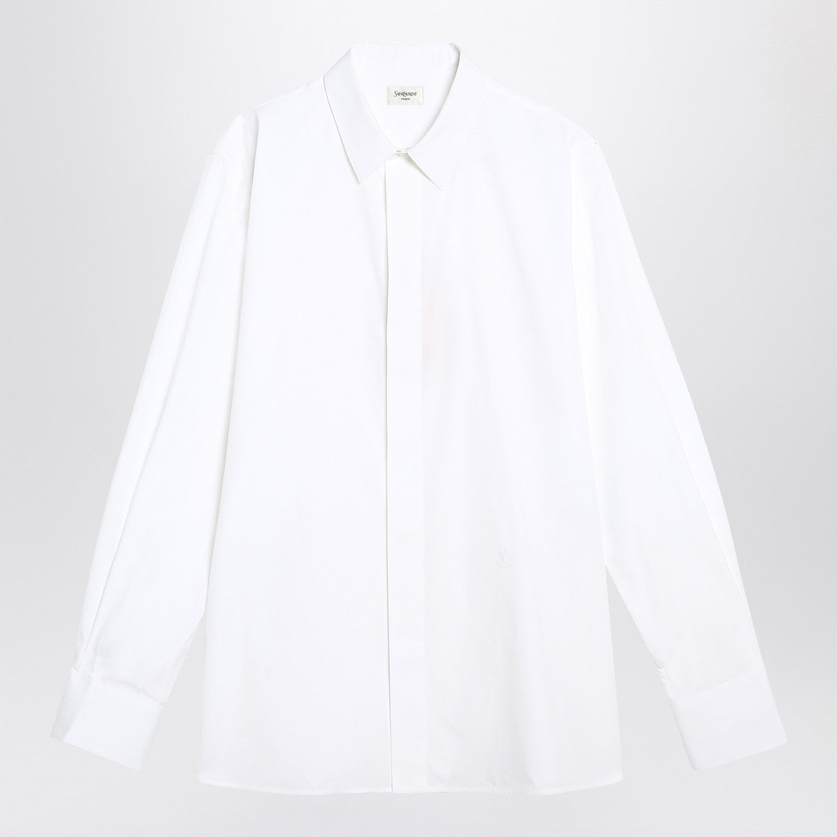 Saint Laurent White Cassandre shirt in cotton Saint Laurent