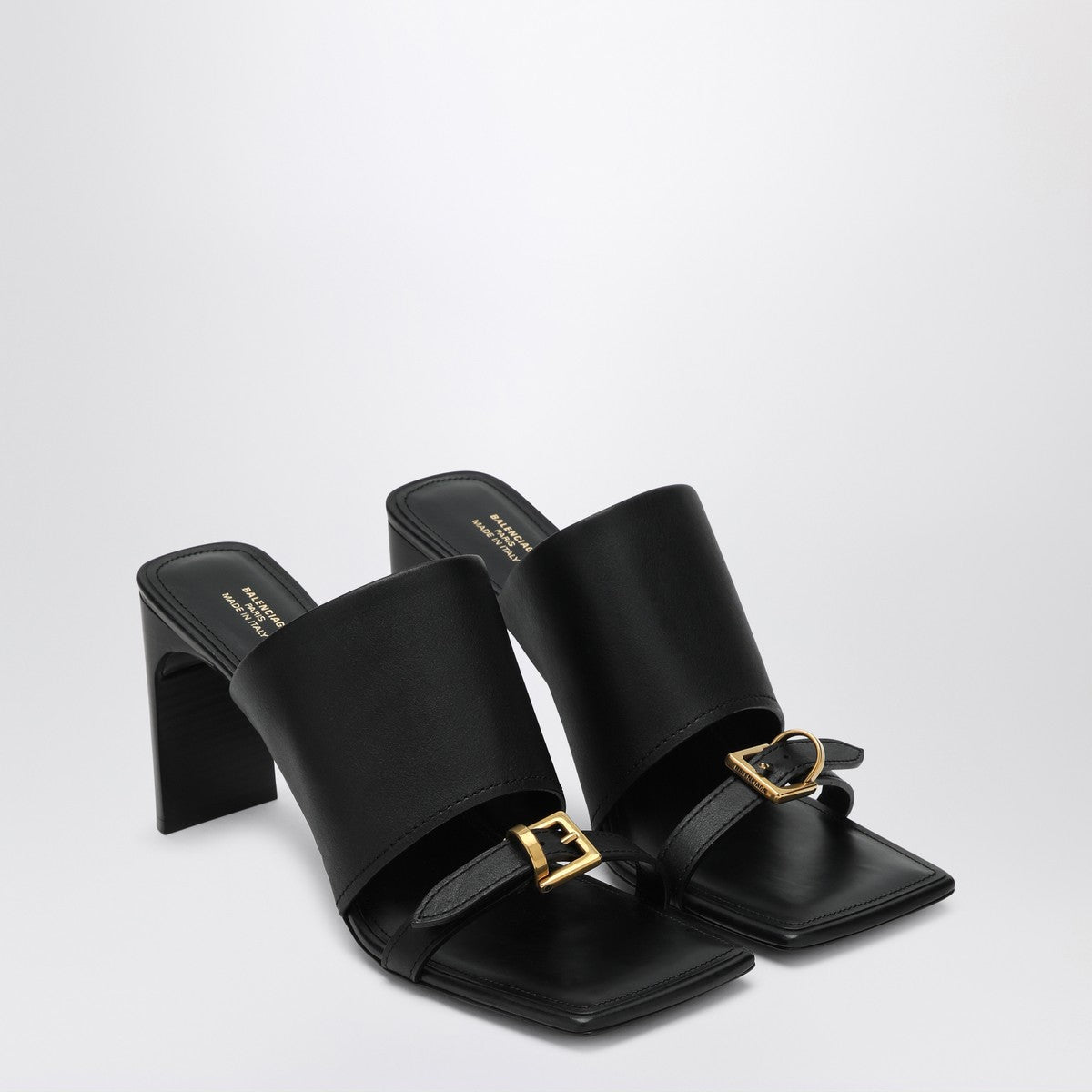 Balenciaga Black leather Bel Air sandals Balenciaga