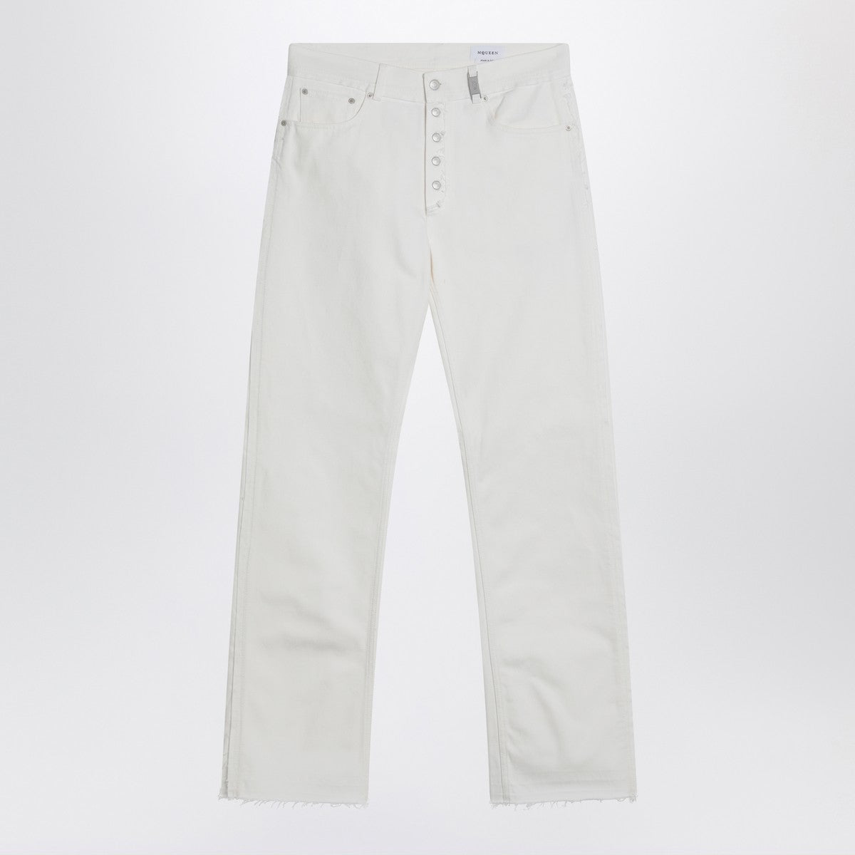 Alexander McQueen White denim trousers Alexander Mcqueen