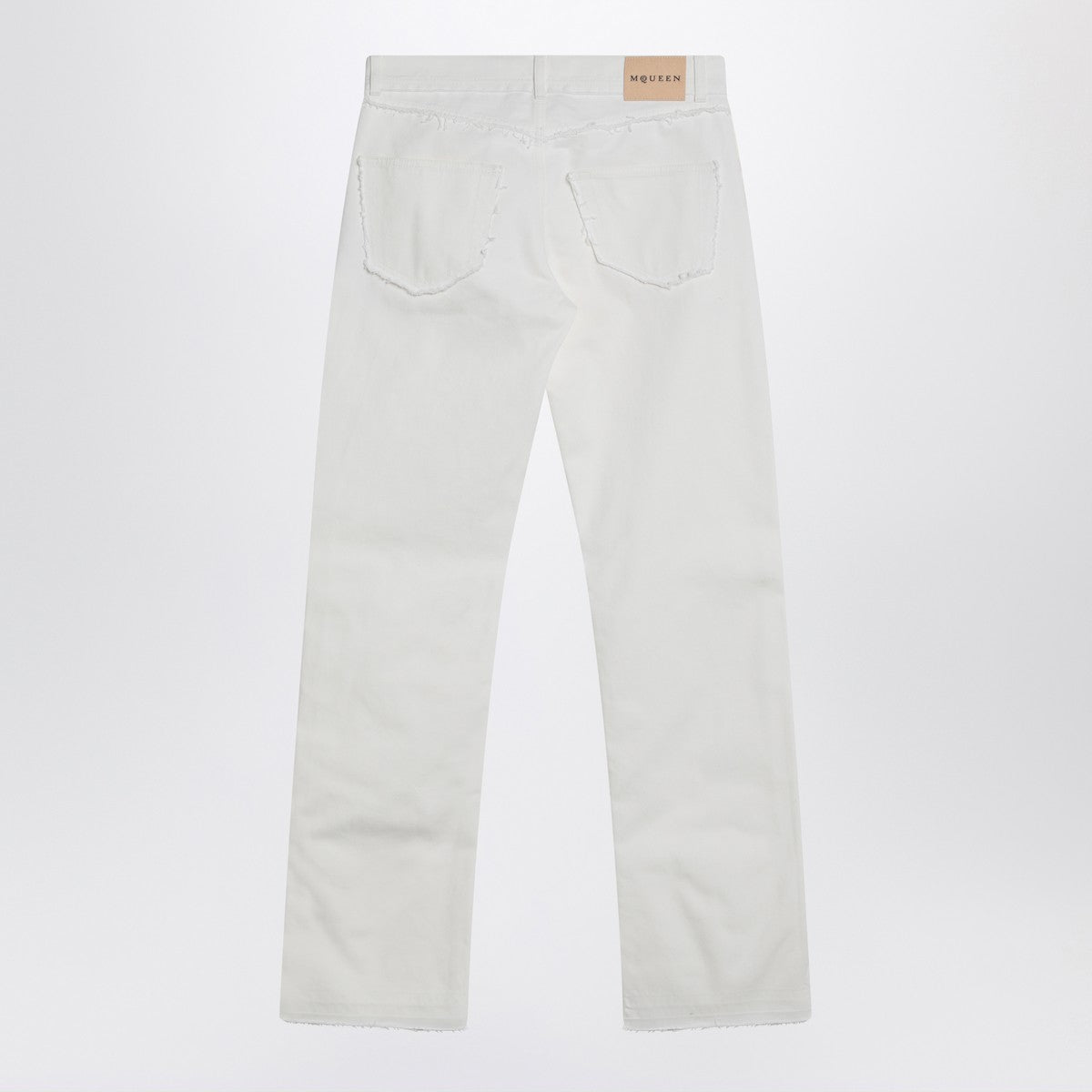 Alexander McQueen White denim trousers Alexander Mcqueen