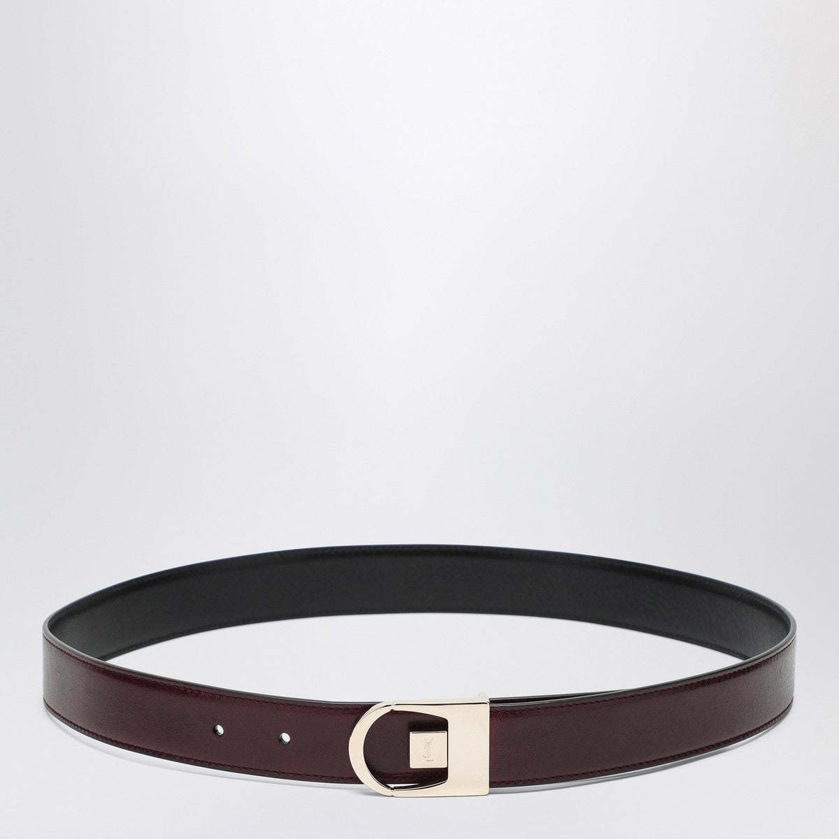 Saint Laurent Reversible belt in black/burgundy leather Saint Laurent