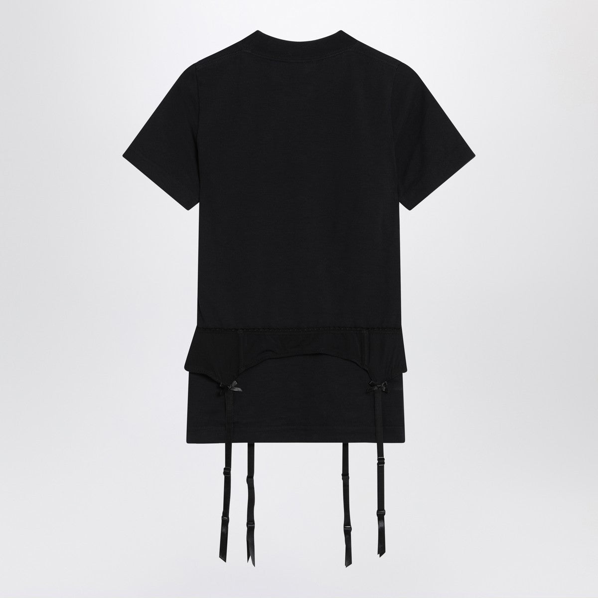 Balenciaga Black jersey stretch lingerie T-shirt Balenciaga
