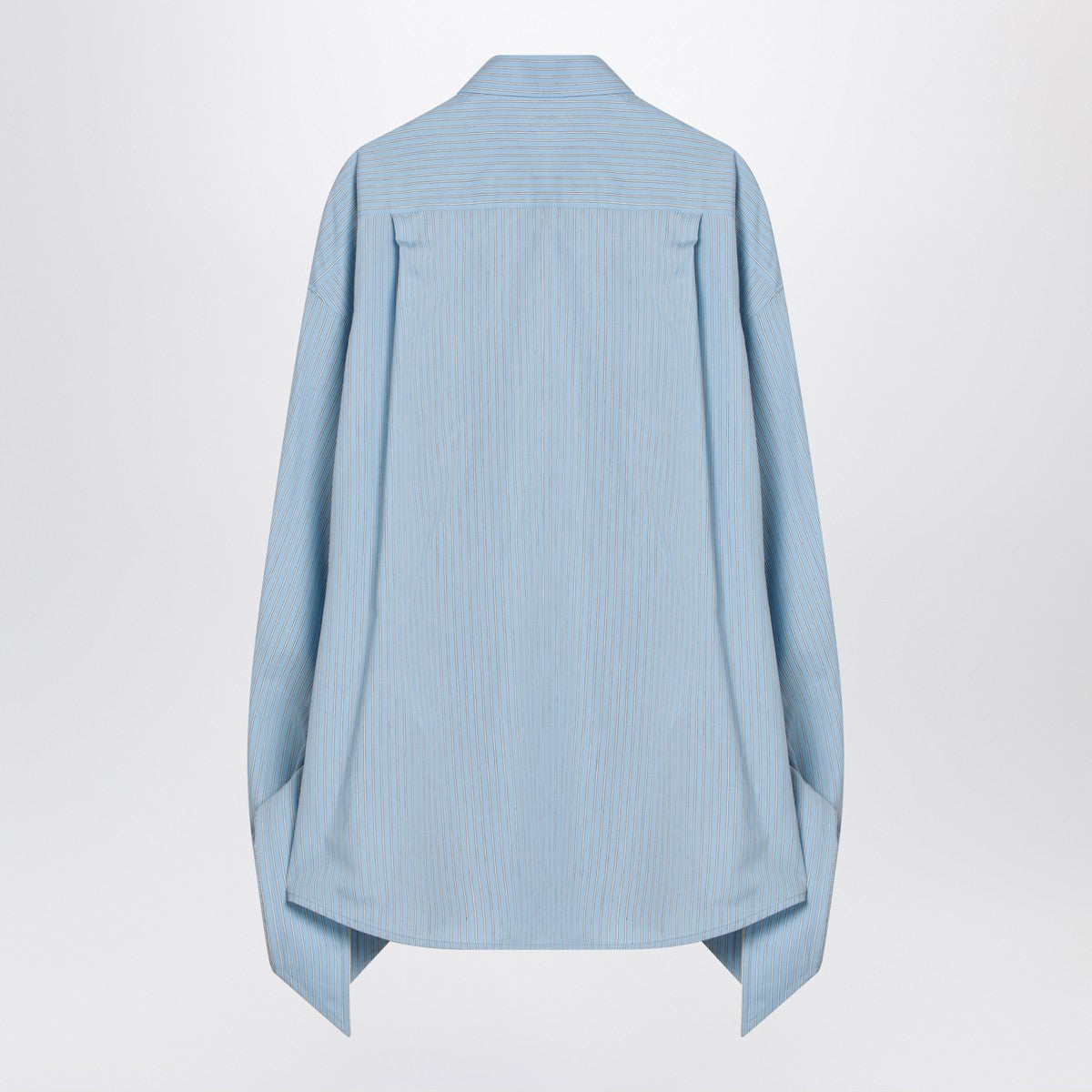 Balenciaga Light blue striped shirt with knotted cuffs Balenciaga