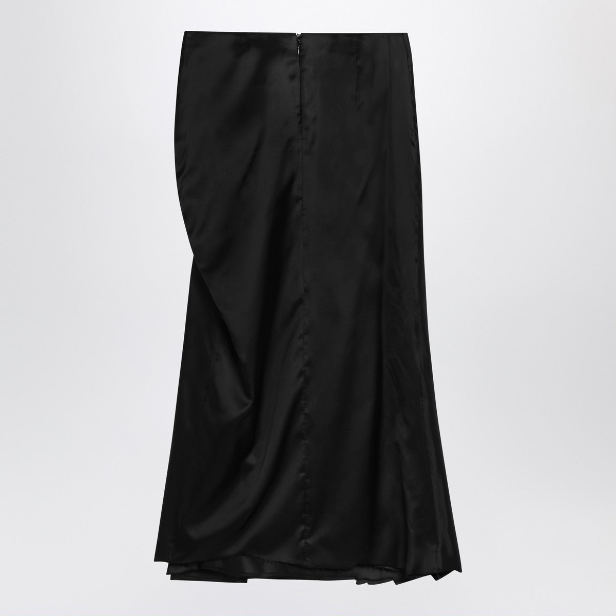 Balenciaga Draped black skirt in cupro twill Balenciaga