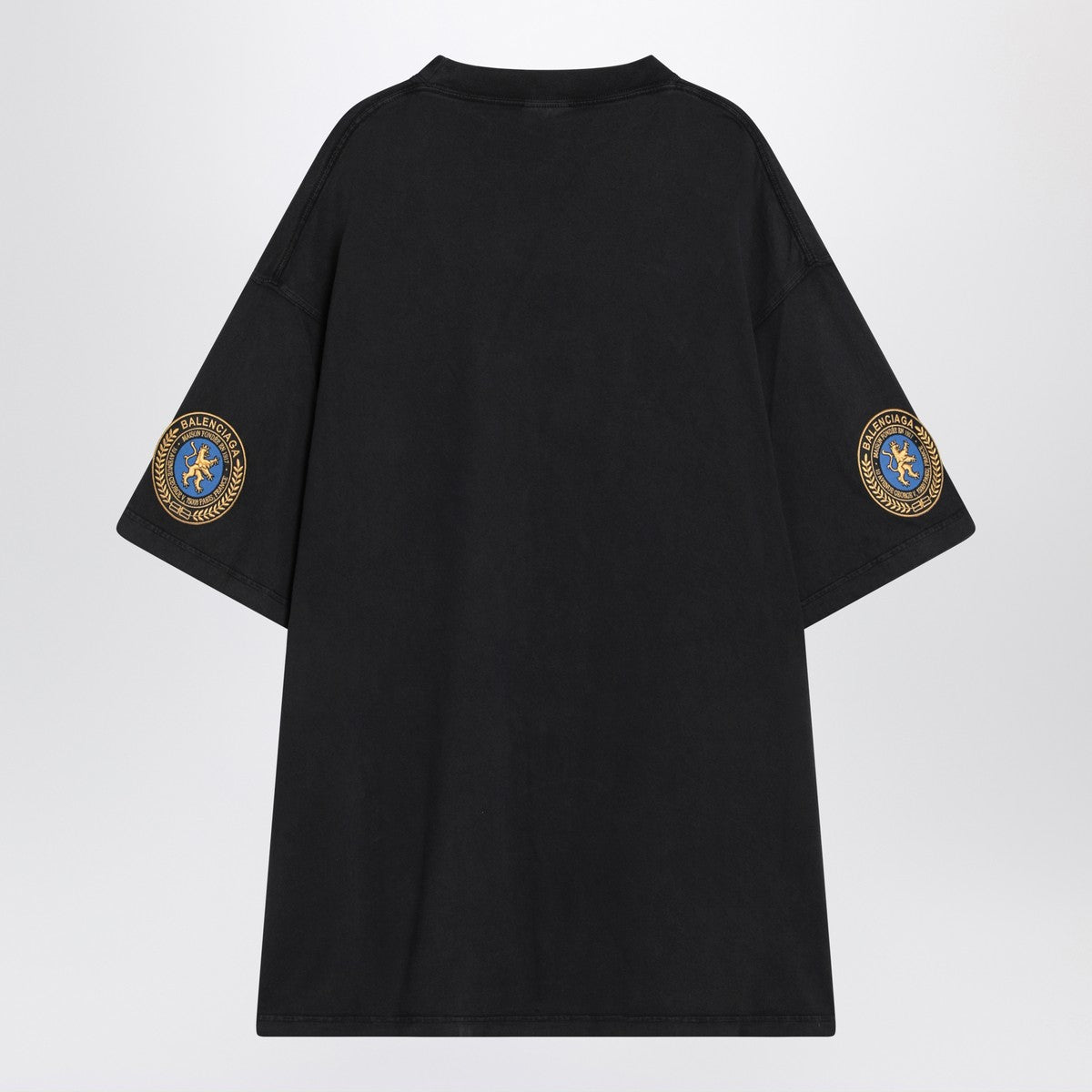 Balenciaga Faded black dry fleece Uniform Merch T-shirt Balenciaga